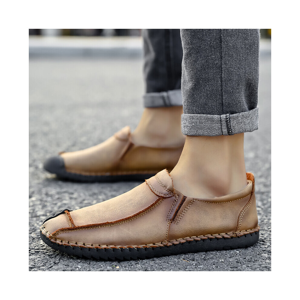 Mens Stitching Slip On Loafers Outdoor Casual Durable Walking Shoes-image-OPC-PC8G2W6-NEW