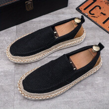 Mens Canvas Espadrille Loafer Shoes Breathable Lightweight Non slip Slip On Shoes Mens Shoes Spring And Summer