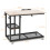 Costway Adjustable C-Shaped Bedside Table with Tiltable Top, 64-95cm Height, 2-Tier Storage, 360 Wheels 2
