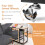 Costway Adjustable C-Shaped Bedside Table with Tiltable Top, 64-95cm Height, 2-Tier Storage, 360 Wheels 8