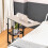 Costway Adjustable C-Shaped Bedside Table with Tiltable Top, 64-95cm Height, 2-Tier Storage, 360 Wheels 3