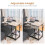 Costway Adjustable C-Shaped Bedside Table with Tiltable Top, 64-95cm Height, 2-Tier Storage, 360 Wheels 6