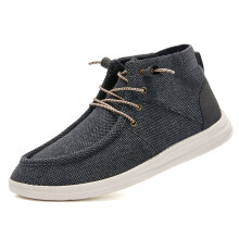Mens Canvas Loafer Shoes Breathable Lightweight Comfortable Slip On High Top Casual Shoes
