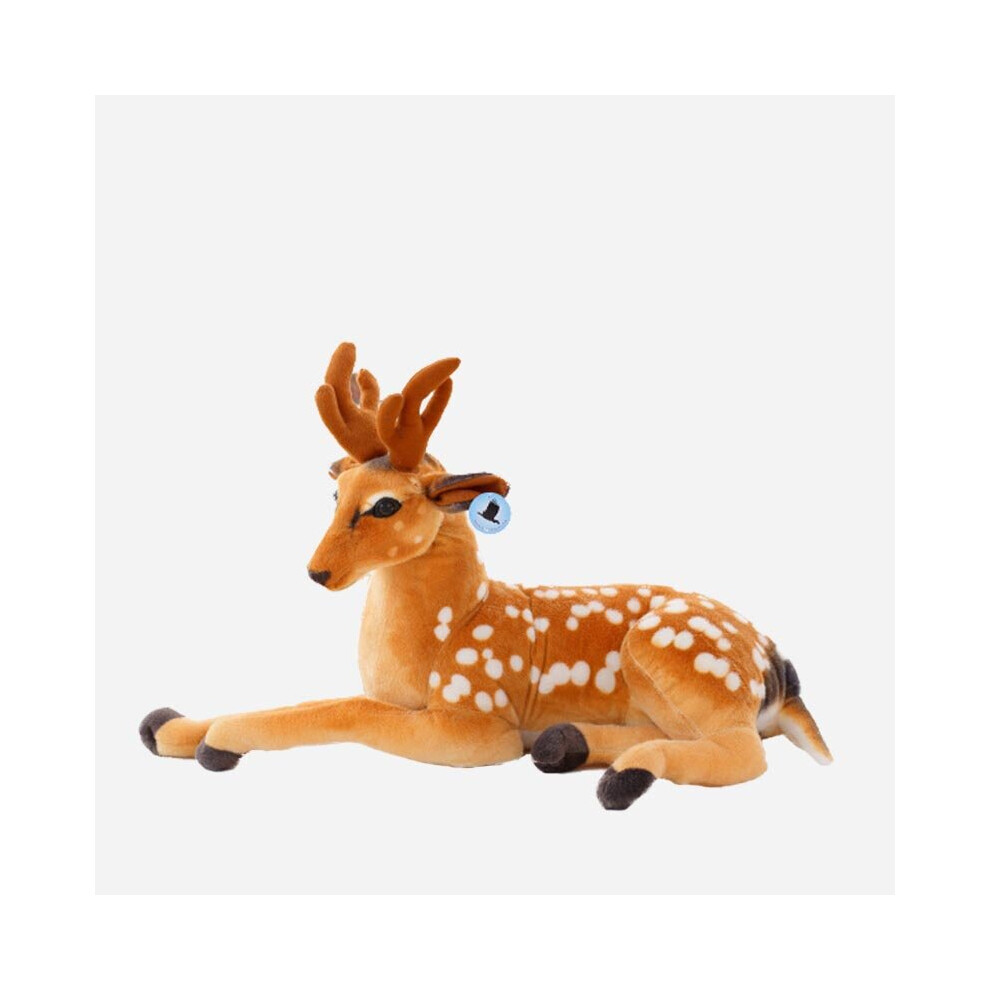 (60cm) Giant Deer Plush Toy Lifelike Sika Deer Toy Real Life Stuffed  Animals