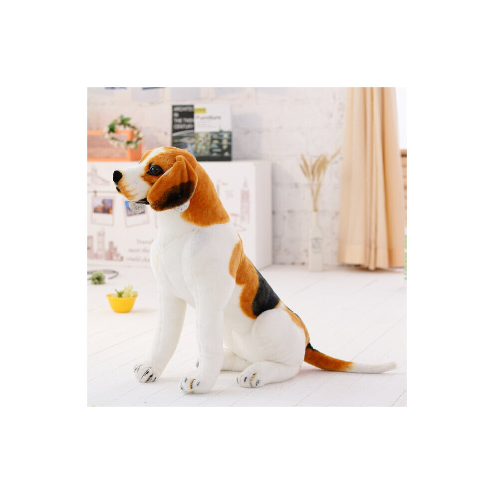 (White, 60cm) 30-90cm Giant Beagle Dog Toy Realistic Stuffed Animals Dog  Plush Toys