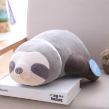 (Gray, 100cm) 1pc 65-100cm New Cute Stuffed Sloth Toy Plush Soft Simulation Sloths Soft