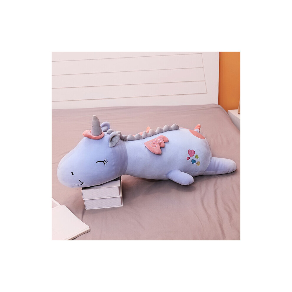 Maxpower (Blue No Light, 60Cm) 60Cm Cute Glowing Led Light Unicorn Plush Toys Lovely Luminous Animal