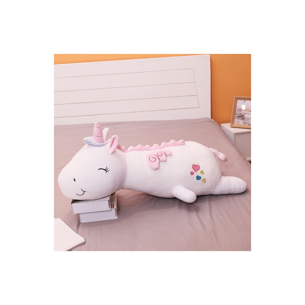 Maxpower (White No Light, 60Cm) 60Cm Cute Glowing Led Light Unicorn Plush Toys Lovely Luminous Animal