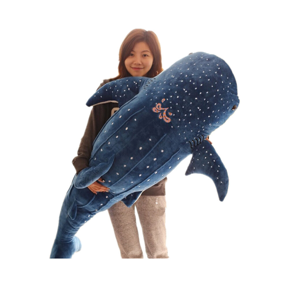 (100cm) 50/100CM New Cartoon Blue Shark Stuffed Plush Toys Big Fish Whale Baby