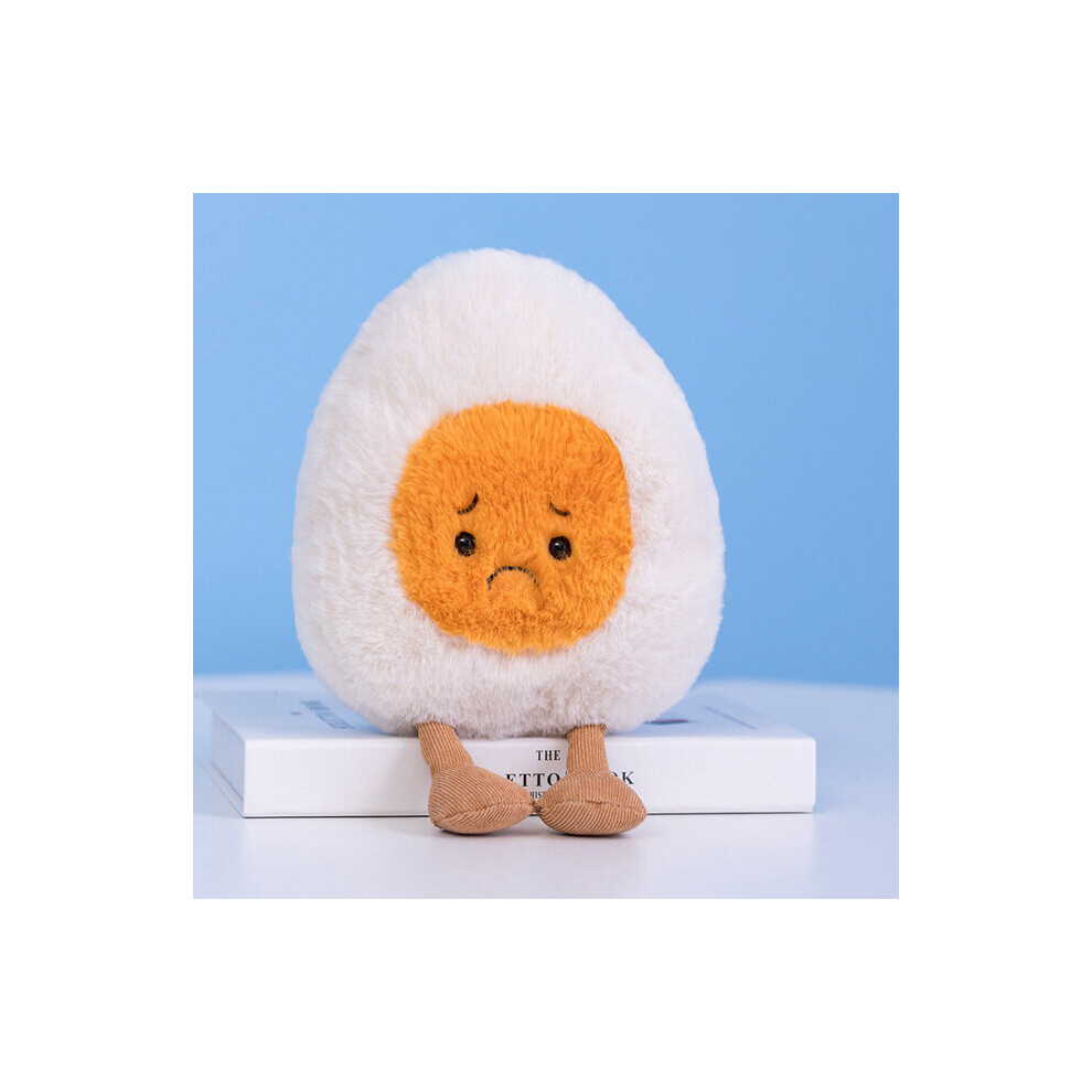 (sad egg, about 23cm) Fluffy Super Soft Boiled Egg Plush Cuddly Plushies Doll Stuffed Food Long