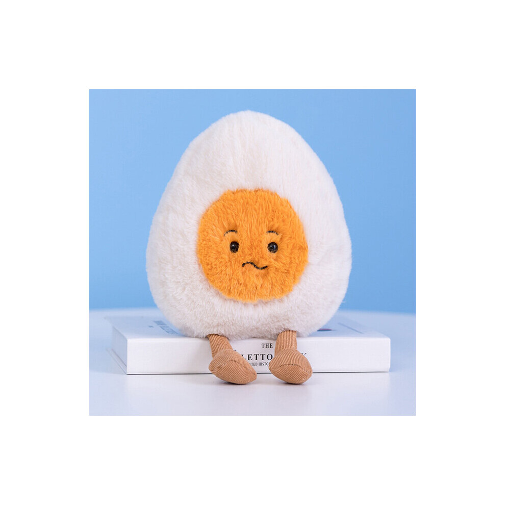 (confused egg, about 23cm) Fluffy Super Soft Boiled Egg Plush Cuddly Plushies Doll Stuffed Food Long