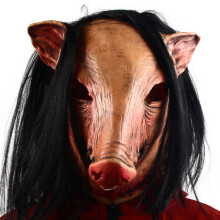 (pig) Halloween Scary Saw Pig Head Mask Cosplay Party Horrible Animal Masks