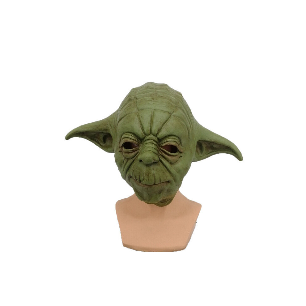 (1) Star Wars Master Yoda Cosplay Mask Costume Latex Helmet Halloween Party