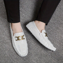 Unisex Crocodile Embossed Loafer Shoes Lightweight Non Slip Driving Shoes Spring And Summer