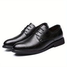 Mens Formal Oxford Shoes Outdoor Plaid Print Dress Shoes Up To Size 13