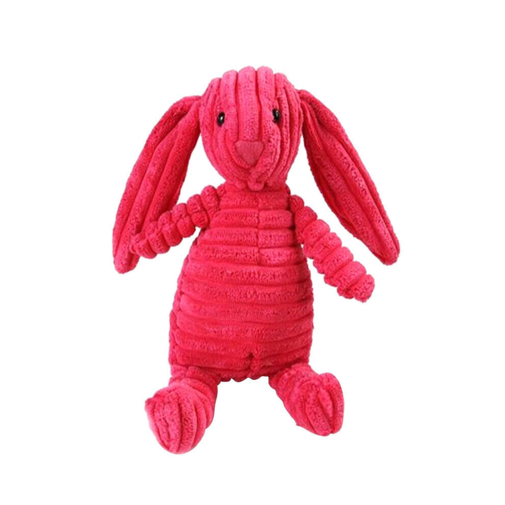 Mdsrjone ( Rabbit) Pet Dog Puppy Chew Toy Squeaker Squeaky Soft Plush Play Sound Teeth Toys Gift