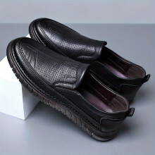 Mens Hollow Out Breathable Loafer Shoes Comfortable Non Slip Casual Shoes Fathers
