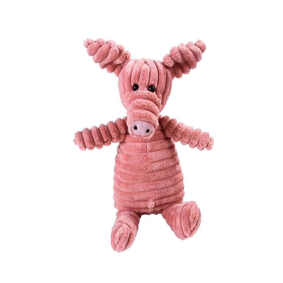 (  Pink Pig) Pet Dog Puppy Chew Toy Squeaker Squeaky Soft Plush Play Sound Teeth Toys Gift