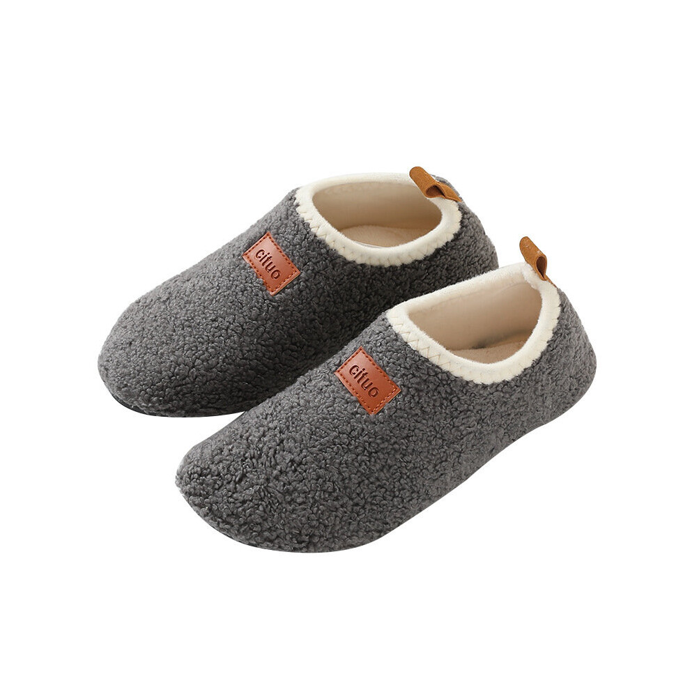 Mens Warm Fleece Slipper Socks Soft Sole Fuzzy Lightweight Non Slip Slide Slippers For Indoor House Shoes For Winter