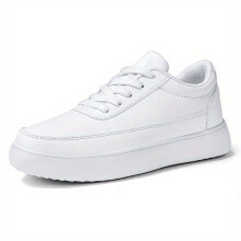 Mens Lace up PU Leather Sneakers Casual Walking Shoes Comfortable And Easy To Clean