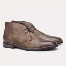 Mens Round Toe Lace Up Chukka Boots High Top Ankle Dress Boots
