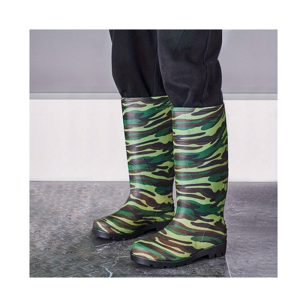 Mens Camouflage Rain Boots Non slip Wear resistant Waterproof Rain Shoes For Outdoor Working Fishing-image-OPC-PC8H226-NEW