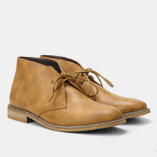 Mens High Top Plain Lace Up Chukka Boots Anti skid Casual Shoes