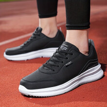 Mens PU Leather Lace up Sneakers Casual Walking Shoes Comfortable And Breathable