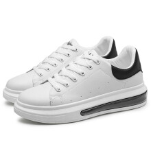 Mens Faux Leather Breathable Anti skid Lace Up Sneakers Elevator Shoes