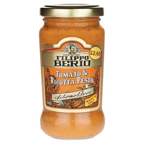 Filippo Berio Tomato & Ricotta Pesto 190g ( Pack of 6 )