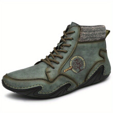 Mens Superfine Fiber Loafers Comfortable Casual Ankle Chukka Boots For Work Office Dress Outdoor
