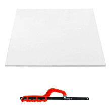 Universal Fridge Shelf Crisper Cover Clear Cut to Size 520mm x 350mm + 12" Saw