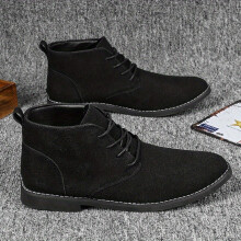 Mens Round Toe Chukka Boots High Top Ankle Dress Boots