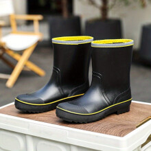 Men Mid Top Rain Boots Wear resistant Waterproof Non slip Rain Shoes For Outdoor Walking Fishing