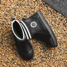 Mens Ankle Top Rain Shoes Wear resistant Waterproof Oil proof Non slip Galoshes For Restaurant Kitchen