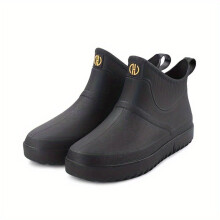 Men Rain Boots Wear resistant Waterproof Non slip Low Top Rain Shoes For Outdoor Walking Fishing