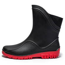 Men Rain Boots Wear resistant Waterproof Non slip Mid Top Rain Shoes For Outdoor Walking Fishing