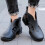Mens Solid Waterproof Non slip Rain Boots 9
