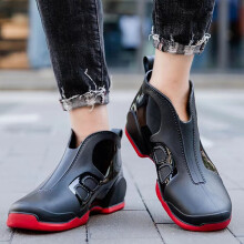 Mens Solid Waterproof Non slip Rain Boots