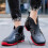 Mens Solid Waterproof Non slip Rain Boots 1