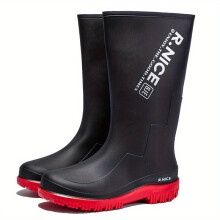 Men High Top Rain Boots Wear resistant Waterproof Non slip Galoshes For Outdoor Walking Fishing
