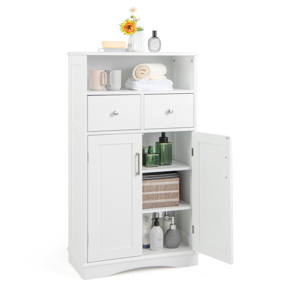 Bathroom Cabinet Organizer w/ 2 Adjustable Shelves Living Room& Office