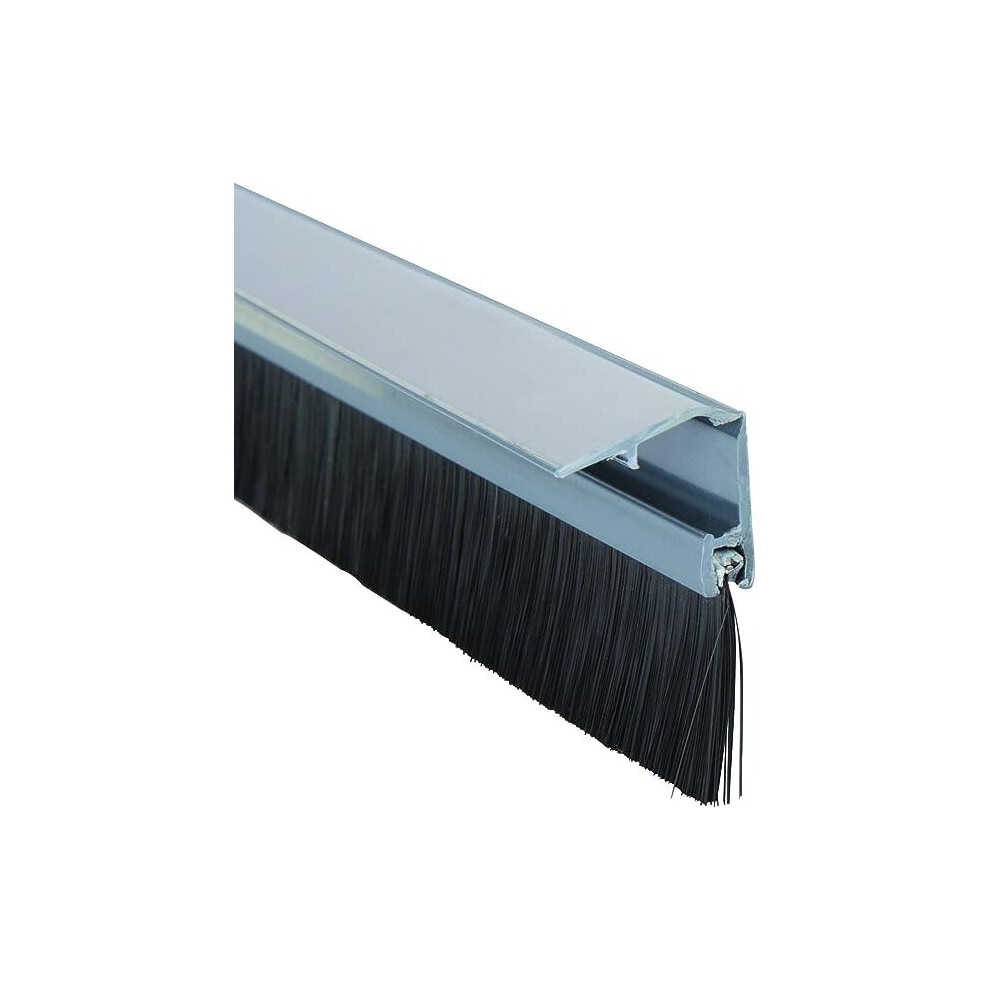 (5 Pack) Stormguard 02Sr0720838ch Bottom Of The Door Brush Strip Draught Excluder 838Mm (2'9") Chrome With Cover To Conseal Screws, 664404704454