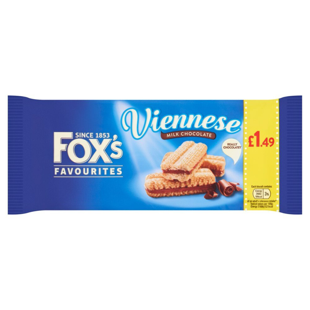 Fox's Favourites Viennese Milk Chocolate 120G ( Pack Of 12 )