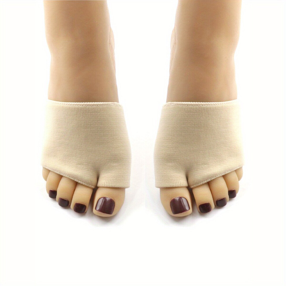 Multicoloured 1Pair Thickened Breathable Non Slip Shock Absorbing Forefoot Pad Split Toe Insert Silicone Anti Pain Foot Callus Blister Half Forefoot Palm Pad