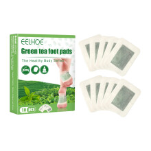 Explosive Green Tea Foot Pad Stickers Improve Sleep Relieve Muscle Tension Body Stress Fatigue Foot Care Stickers 1 Box Of 10 Pieces