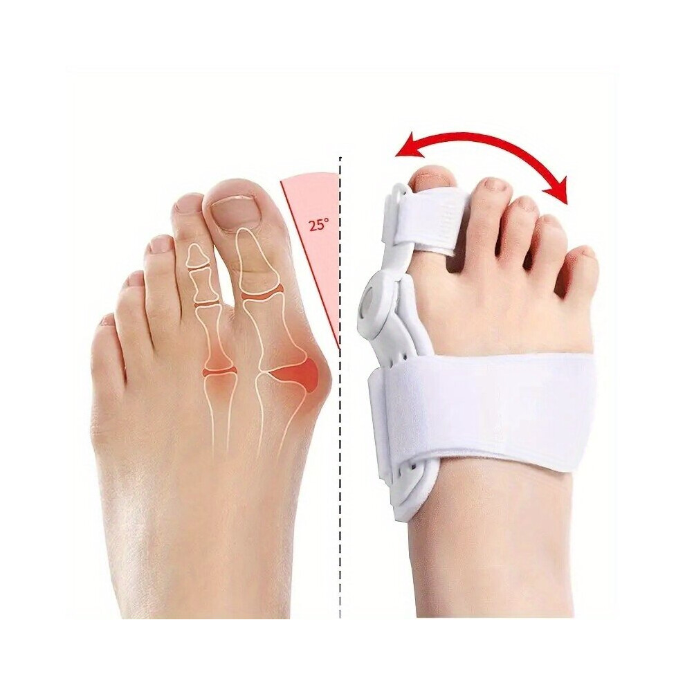 White 1Pc Big Toe Straightener Hallux Valgus Corrector For Men