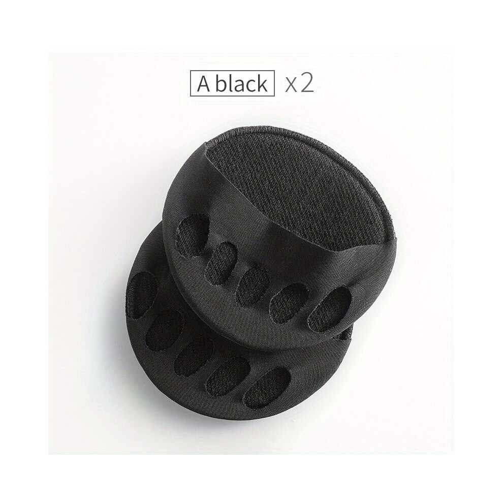 Black 1Pair Front Foot Pads Non Slip Anti Pain High Heeled Shoes Calluses Corns Foot Pain Care Socks Special Half Palm Five Finger Socks Invisible Half Foot