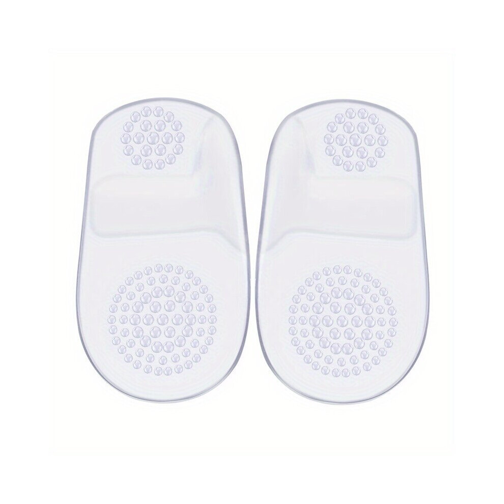 2pcs Women Shoes Pain Relief Rear Foot Half Sole Pads Men Silicone Insoles Cushion Foot Care Rear Foot Insoles