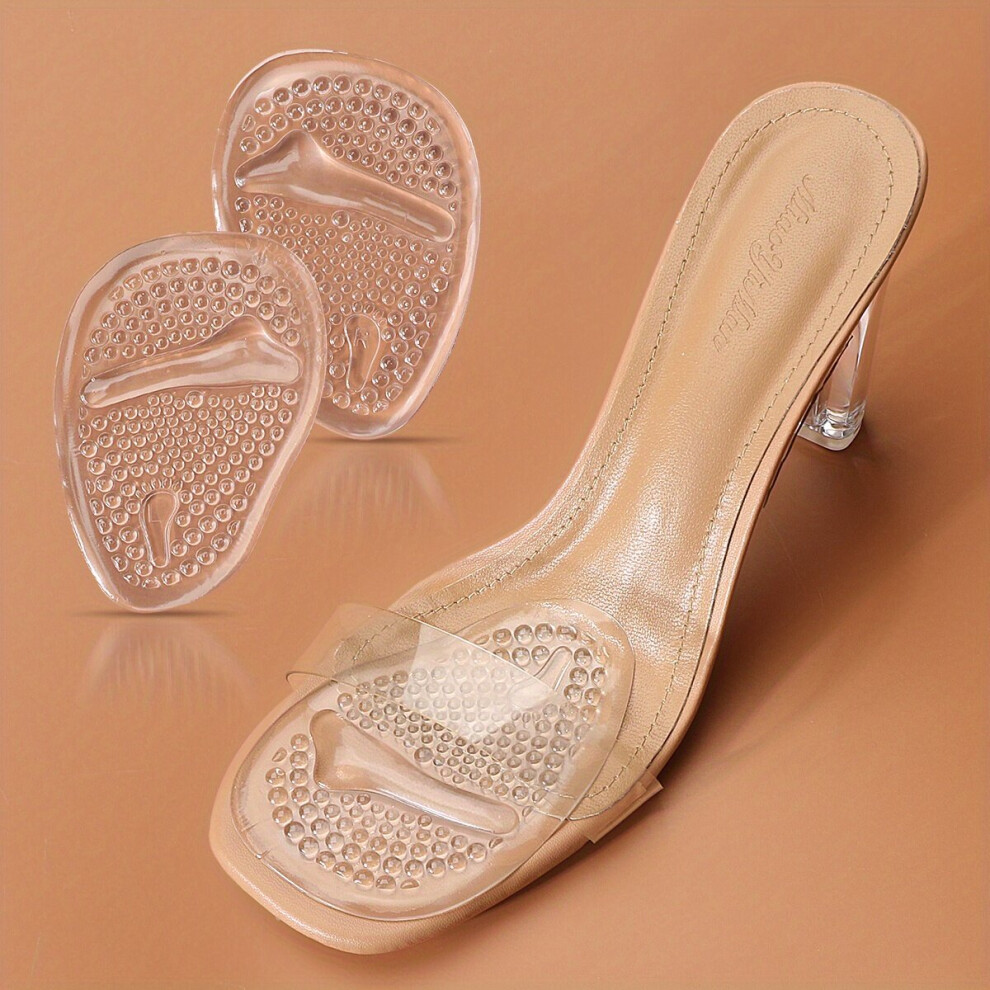 2pcs pair Silicone Transparent Metatarsal Pads Heel Inserts For Women All Pain Relief